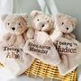 Personalised Teddy Bear Baby Comforter, thumbnail 1 of 2