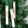 Personalised Wooden Family Christmas Tree Bauble Set, thumbnail 1 of 4