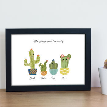 Personalised Cactus Family Print, 3 of 5