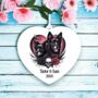 Personalised Gothic Dog Wolf Couple Love Decoration, thumbnail 1 of 2