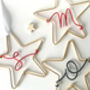 Personalised Wire Star Christmas Decorations – Custom Initials Or Letters, thumbnail 1 of 4