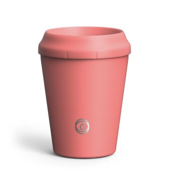 Personalised Premium Reusable Cup 8oz Coral, 2 of 3