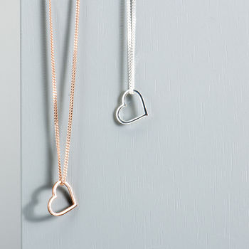 Sterling Silver Floating Heart Necklace, 3 of 5