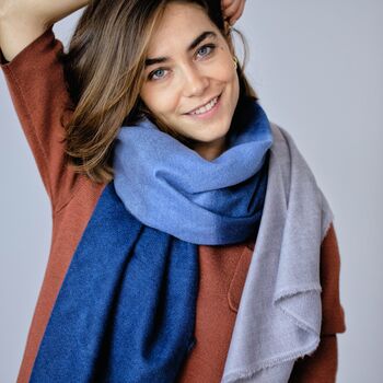 Ombre Colour Shade Gradient Woven Scarf, 2 of 12