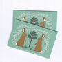 Christmas Rabbit Wrapping Paper, thumbnail 3 of 4