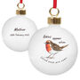 Personalised Robins Appear In Memory Of Bauble, thumbnail 4 of 5