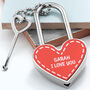 Personalised Parisienne Heart Padlock, thumbnail 1 of 12