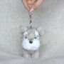Adorable Plush Animal Keyring – Cat And Dog Bag Charms, thumbnail 5 of 9