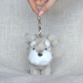 Adorable Plush Animal Keyring – Cat And Dog Bag Charms, 5 of 9