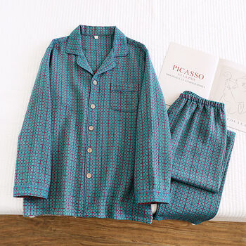 Personalised Men’s Finely Woven Cotton Pyjama Set, 6 of 7