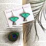 Luna Moth Wooden Earrings, thumbnail 1 of 7