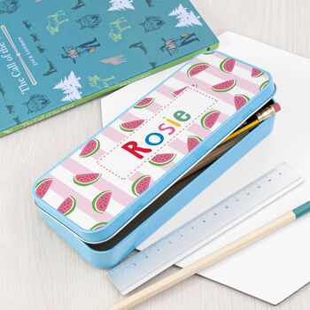 Personalised Melon Pattern Pencil Case Tin, 2 of 10