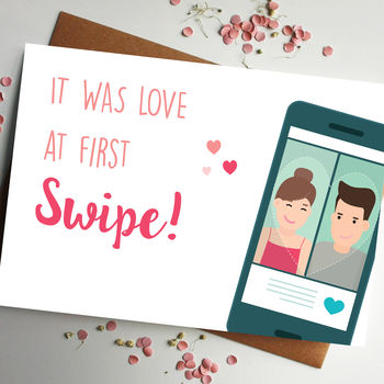 Love At First Swipe Card With Phone, 3 of 7