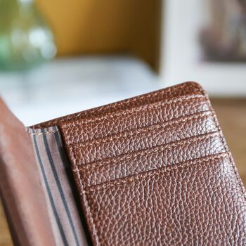 Personalised Initials Brown Vegan Leather Wallet, 2 of 3