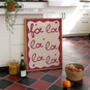 Fa La La La Christmas Print, thumbnail 3 of 3