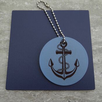 Anchor Engraved Leather Desk Mat, 4 of 4