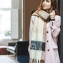 Personalised Chunky Knit Neutral Colour Blanket Scarf, thumbnail 4 of 12