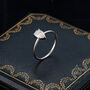 Sterling Silver One Carat Pear Cut Moissanite Diamond Classic Single Stone Engagement Ring, thumbnail 3 of 9