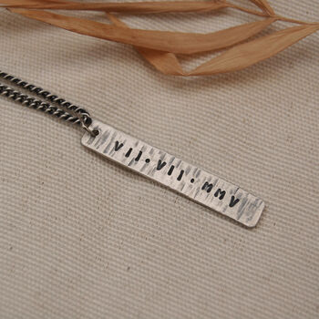 Men's Personalised Silver Tag Necklace, 11 of 12