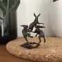 Miniature Bronze Dancing Hares Sculpture 8th Bronze, thumbnail 9 of 11