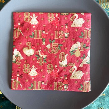 12 Days Of Celebration Christmas Napkins Set Of 20, 3 of 5