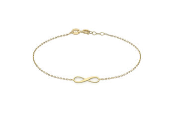 9ct Yellow Gold Adjustable Infinity Bracelet, 4 of 5