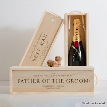 Personalised Groomsman / Best Man / Wedding Party Bottle Box, 10 of 12