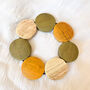 Boho Colourful Wooden Disc Bracelet, thumbnail 3 of 5