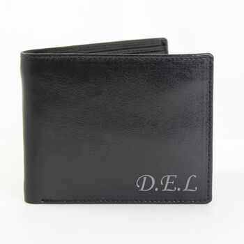 Personalised Script Font Leather Wallet, 3 of 4