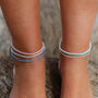 Ka'anapali Frosted Glass Beaded Anklet, thumbnail 12 of 12