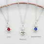 Personalised Sterling Silver Birthstone Teddy Necklace, thumbnail 6 of 9