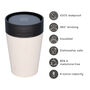 Leak Proof Reusable Cup 8oz Cream And Cosmic Black, thumbnail 2 of 6