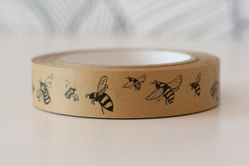 Eco Packing Tape Decorated With Bees, 2 of 2