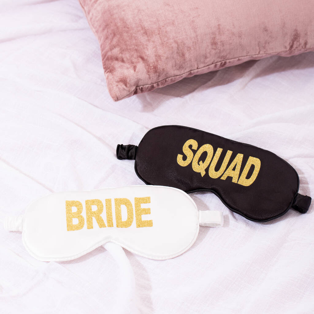 Satin Bride Hen Party Eye Mask By Team Hen