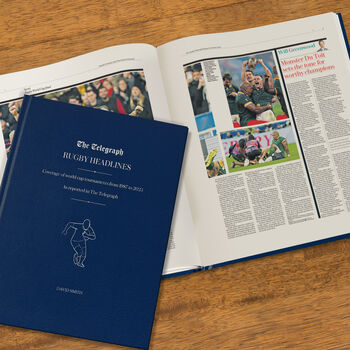 Rugby World Cup Personalised UK Gift Newspaper Book, 6 of 11