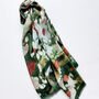 Green Floral Lightweight Scarf Gift For Her, thumbnail 8 of 12