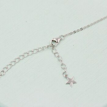 Blue Flash Moonstone Necklace In Sterling Silver, 5 of 12