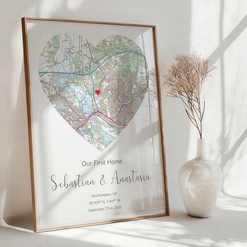 Our New Home Ordnance Survey Explorer Personalised Map Print New Home Gift, 6 of 12