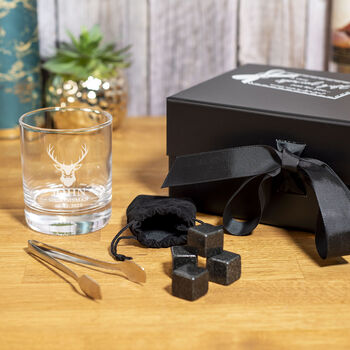 Stag Groomsman Wedding Party Engraved Whiskey Glass, 6 of 7