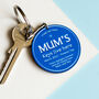 Personalised Blue Plaque Keyring For Mum, thumbnail 2 of 3
