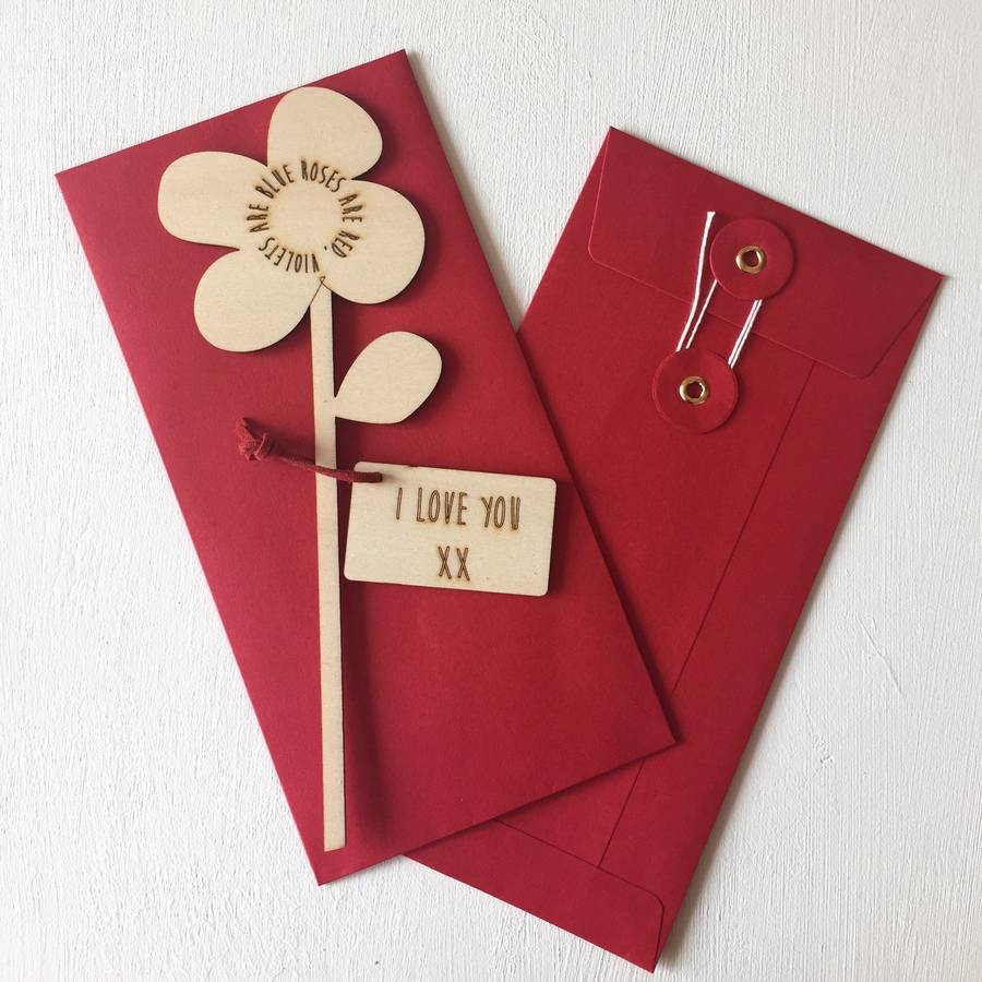 personalised wooden flowers thank you gift by we are scamp