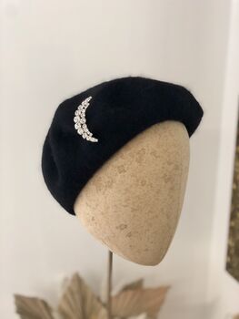 Black Beret With Optional Veil And Accessories, 8 of 11