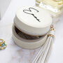 Personalised White Jewellery Case With Tassel, thumbnail 1 of 6