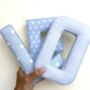 Pink And Blue Fabric Letter, thumbnail 6 of 12