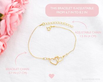Sisters Matching Bracelet Set – Interlocking Hearts, 8 of 8