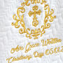 Cable Knit Personalised Christening Blanket, thumbnail 5 of 10
