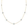 Antibes Blue Topaz And Gold Necklace, thumbnail 2 of 5