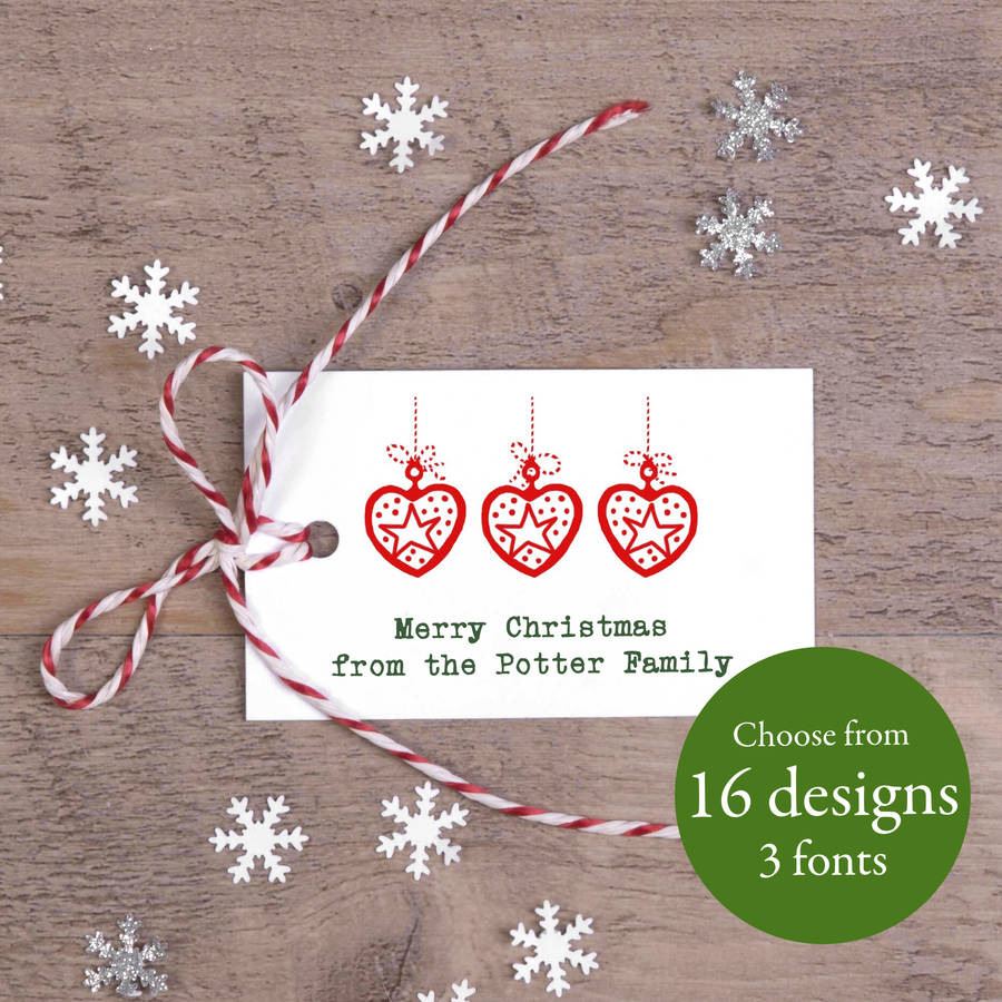 Christmas Gift Tags With Candy Striped String