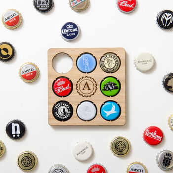 Personalised Beer Cap Initial Coaster, 2 of 12