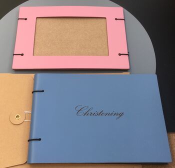 New Baby Leather Photo Album And Frame Gift Set, 2 of 9